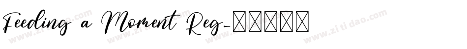 Feeding a Moment Reg字体转换
